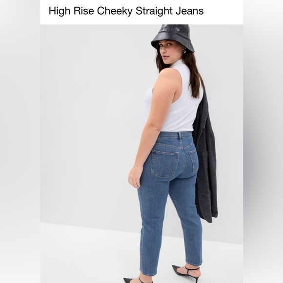 Gap High Rise Cheeky Straight Jeans - Picture 2 of 9